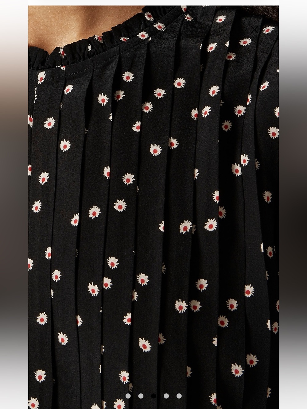 J. Crew Pintuck shift dress midnight floral print XXS NWT NEW pleated Sleeves - Picture 5 of 12